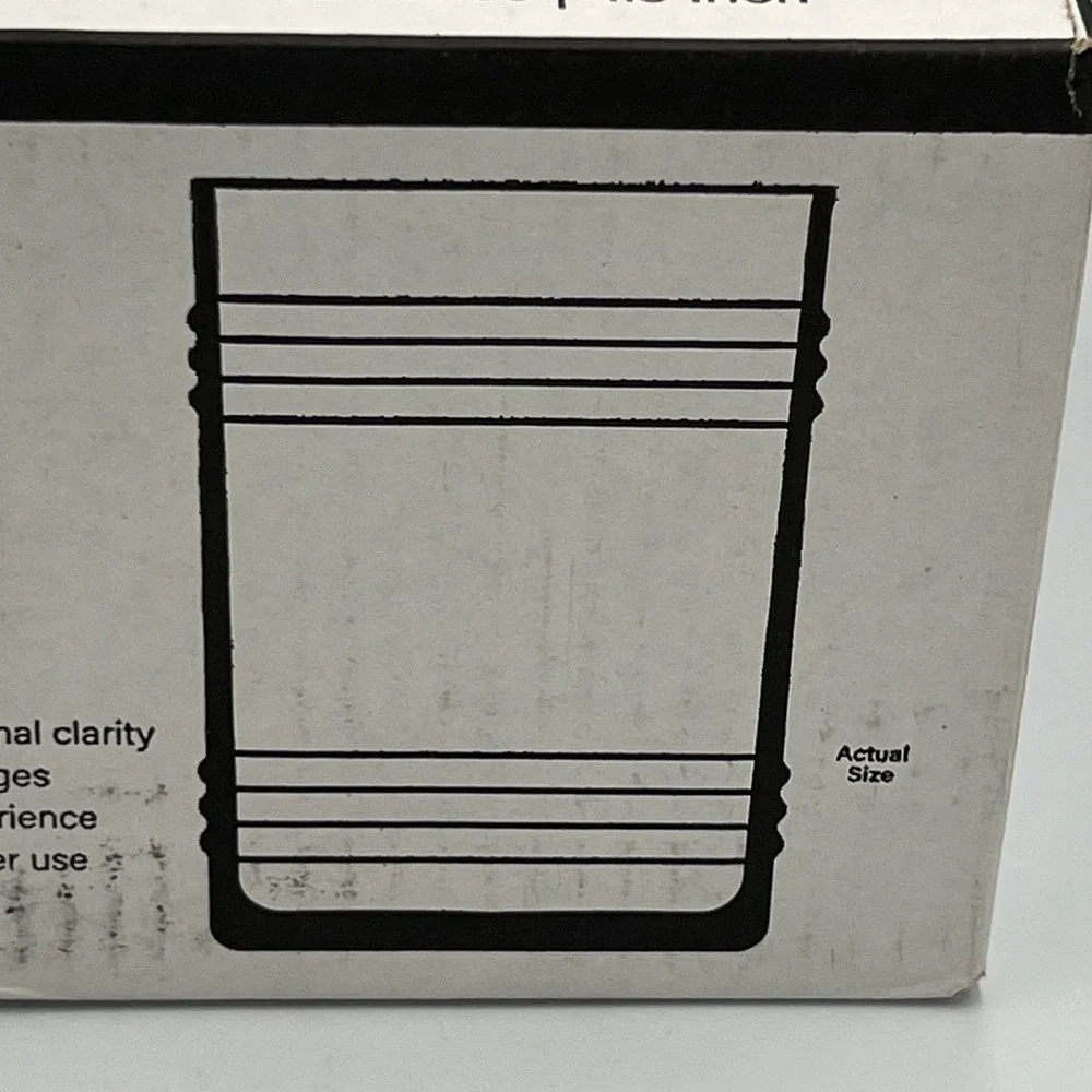 Restaurantware Tin Can Pint Glass Set 6ct 16oz Clear Brand New Ribbed Industrial